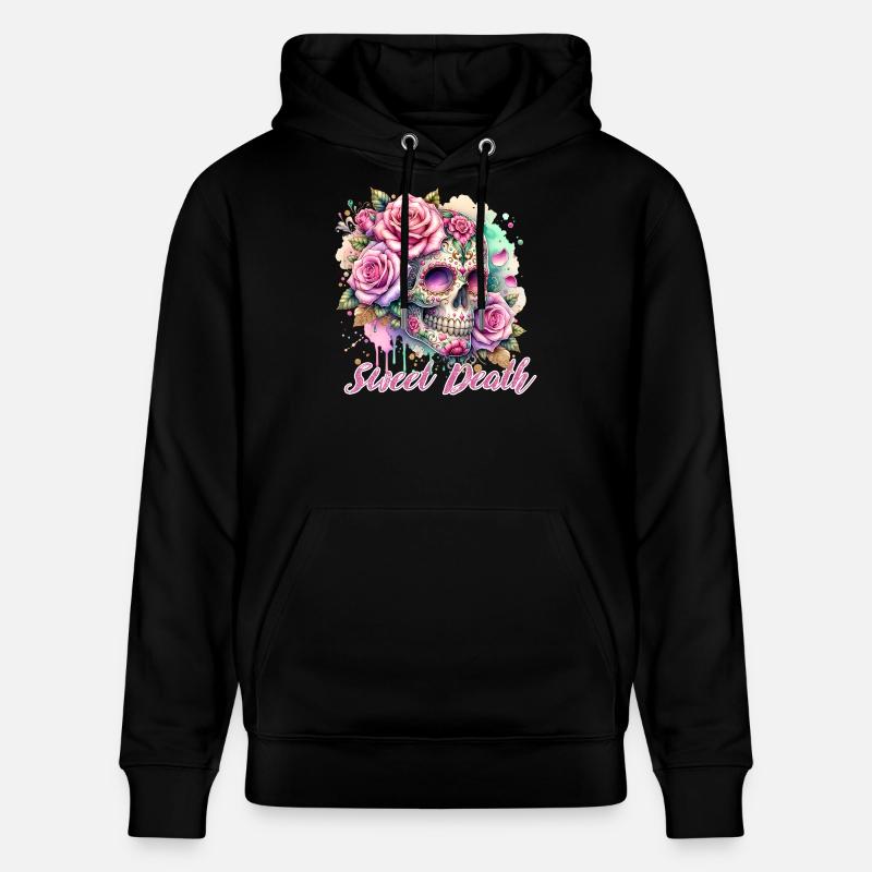 Fleurs Crâne Beauté Floraison - Sweat à capuche bio CRUISER Stanley/Stella Unisexe - noir