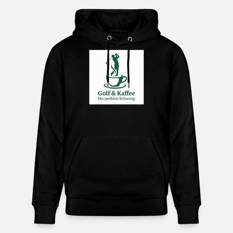 Golf & Kaffee – Der perfekte Schwung  - Stanley/Stella Unisex Bio-Hoodie CRUISER  - Schwarz