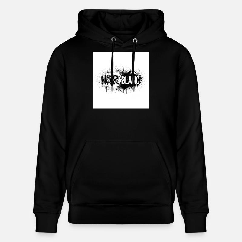 Nord Blanc Graffiti Éclair - Sweat à capuche bio CRUISER Stanley/Stella Unisexe - noir