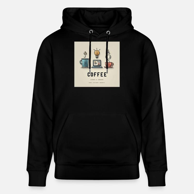 Kaffee Code Design - Stanley/Stella Unisex Bio-Hoodie CRUISER  - Schwarz