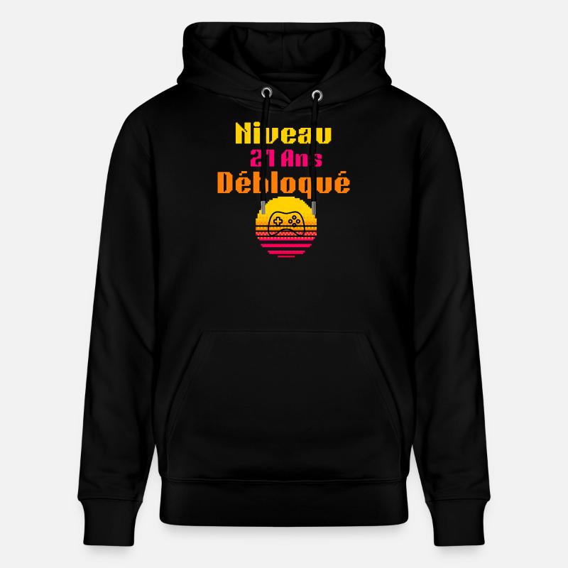 Niveau 21 Ans Débloqué - Sweat à capuche bio CRUISER Stanley/Stella Unisexe - noir