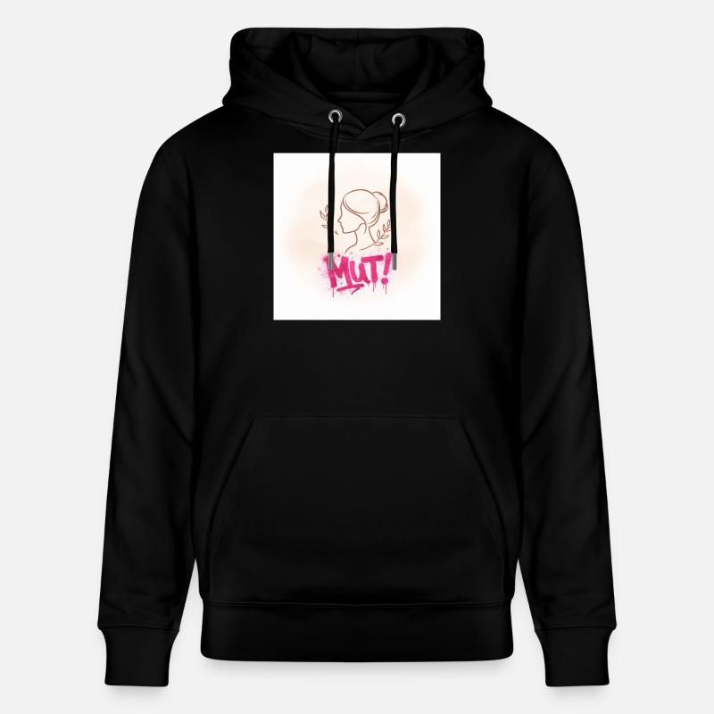 Courage ! Silhouette de femme graffite - Sweat à capuche bio CRUISER Stanley/Stella Unisexe - noir