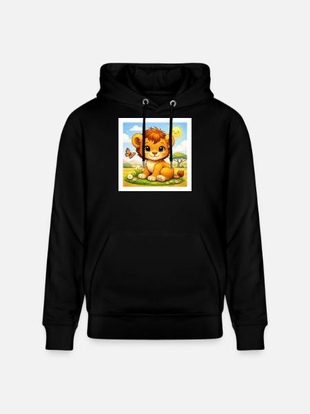 Sunny der kleine Löwe - Stanley/Stella Unisex Bio-Hoodie CRUISER  - Schwarz