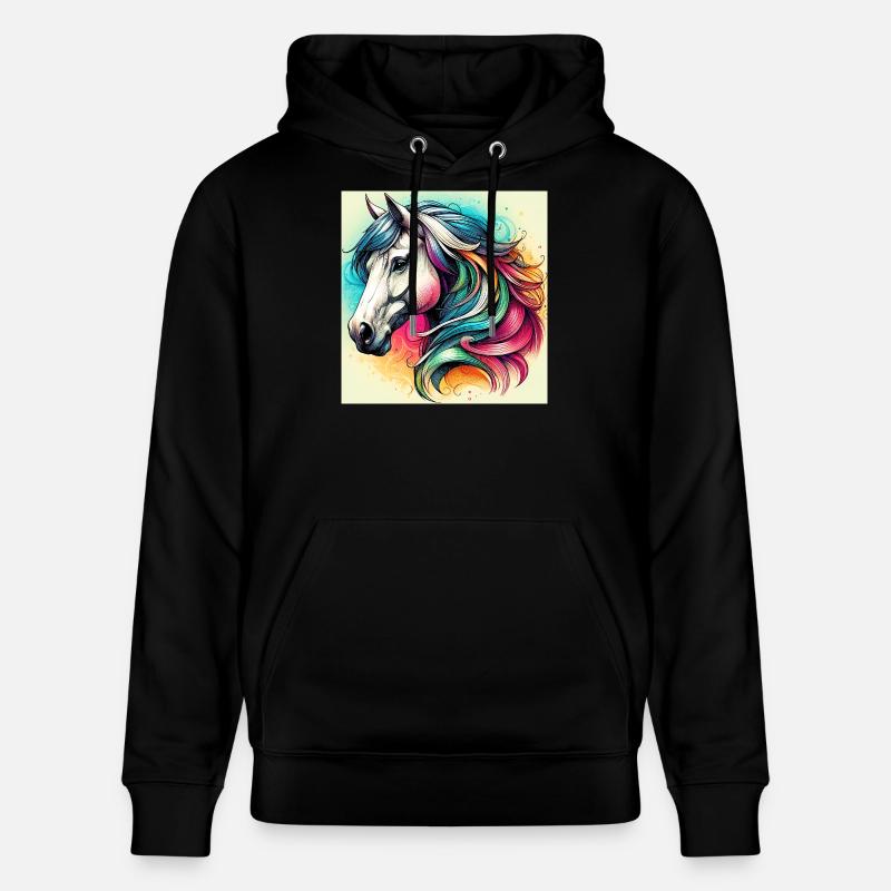 cheval - Sweat à capuche bio CRUISER Stanley/Stella Unisexe - noir