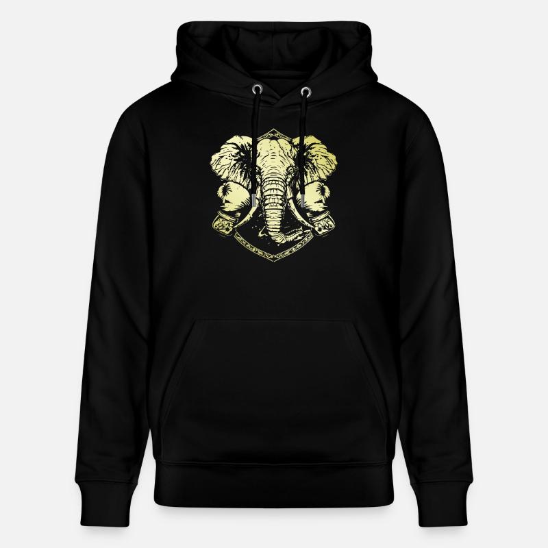 Boxer éléphant - Sweat à capuche bio CRUISER Stanley/Stella Unisexe - noir