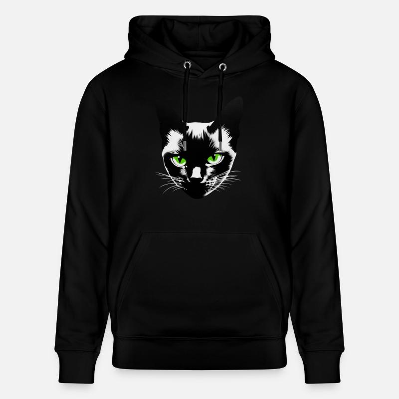Visage de chat - Sweat à capuche bio CRUISER Stanley/Stella Unisexe - noir