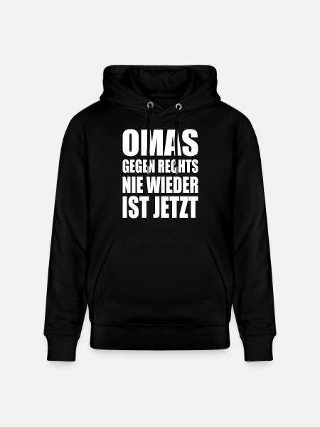 Omas gegen rechts - Stanley/Stella Unisex Bio-Hoodie CRUISER - Schwarz