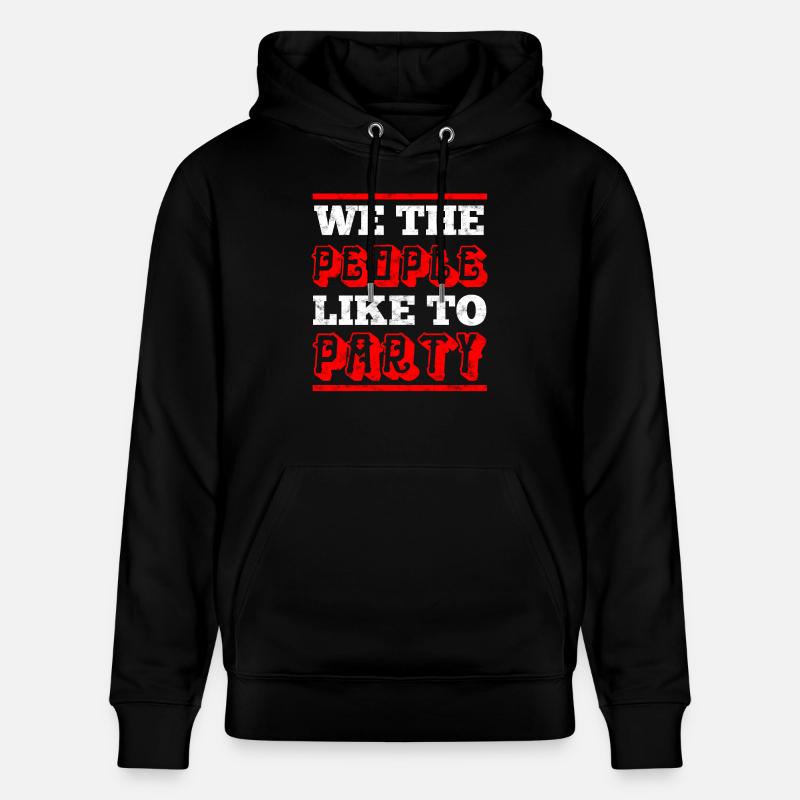 Wir feiern gerne - Partyshirt - Stanley/Stella Unisex Bio-Hoodie CRUISER - Schwarz