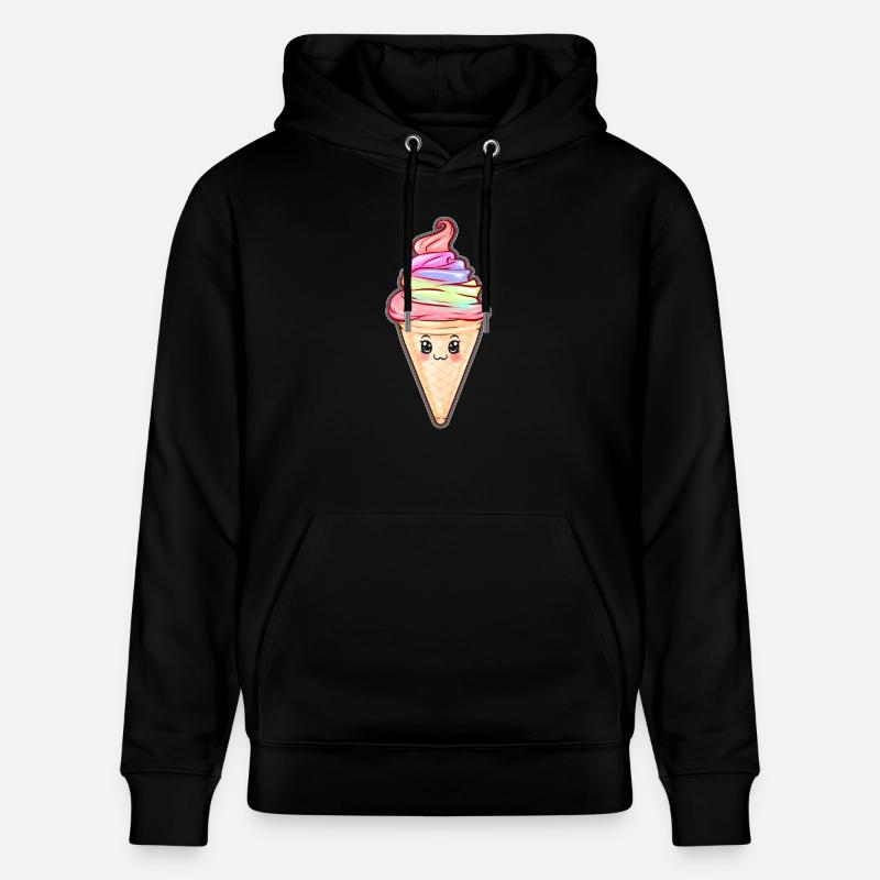 Crème glacée douce - Sweat à capuche bio CRUISER Stanley/Stella Unisexe - noir