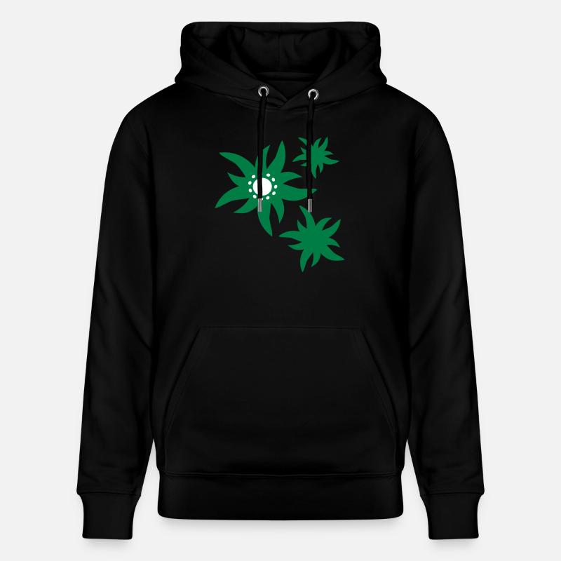 3 fleurs Fleurs d'Edelweiss - Sweat à capuche bio CRUISER Stanley/Stella Unisexe - noir
