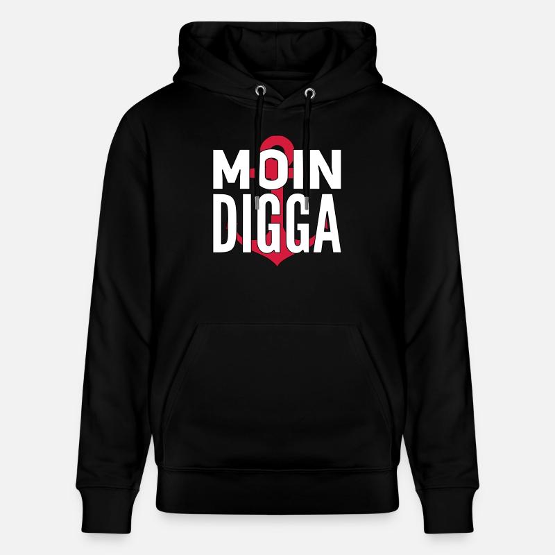 Moin Digga Hambourg - Sweat à capuche bio CRUISER Stanley/Stella Unisexe - noir
