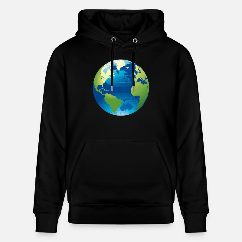 Erde Motiv als Geschenkidee - Stanley/Stella Unisex Bio-Hoodie CRUISER  - Schwarz