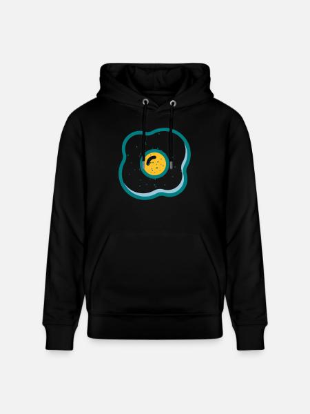 fried egg - Stanley/Stella CRUISER Unisex Organic Hoodie - black