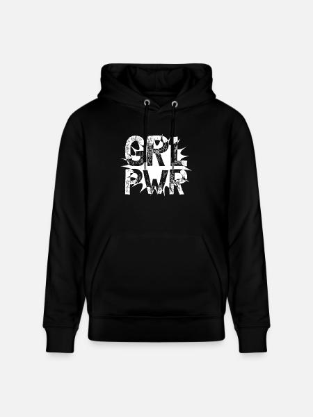 GRL PWR - Stanley/Stella CRUISER Unisex Organic Hoodie - black
