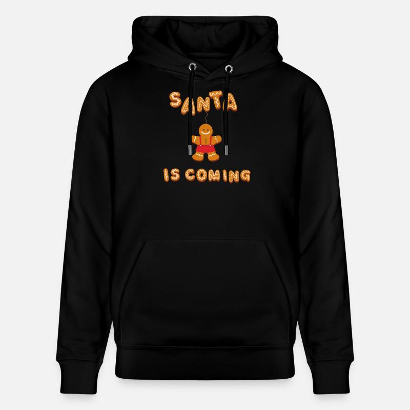 Le Père Noël arrive - Sweat à capuche bio CRUISER Stanley/Stella Unisexe - noir
