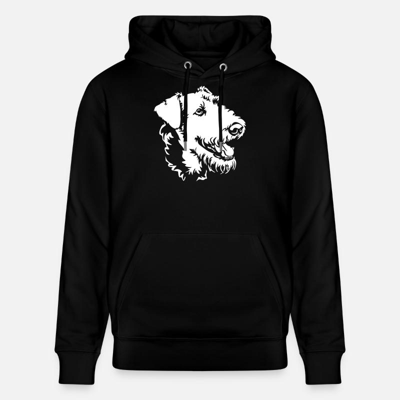 Airedale Terrier Tête « Black Edition » - Sweat à capuche bio CRUISER Stanley/Stella Unisexe - noir