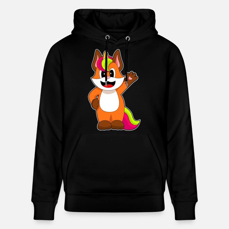 Licorne renard - Sweat à capuche bio CRUISER Stanley/Stella Unisexe - noir