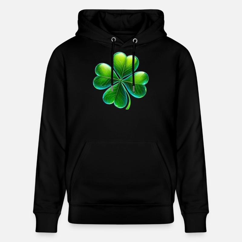 Vierblättriges Kleeblatt - Stanley/Stella Unisex Bio-Hoodie CRUISER  - Schwarz