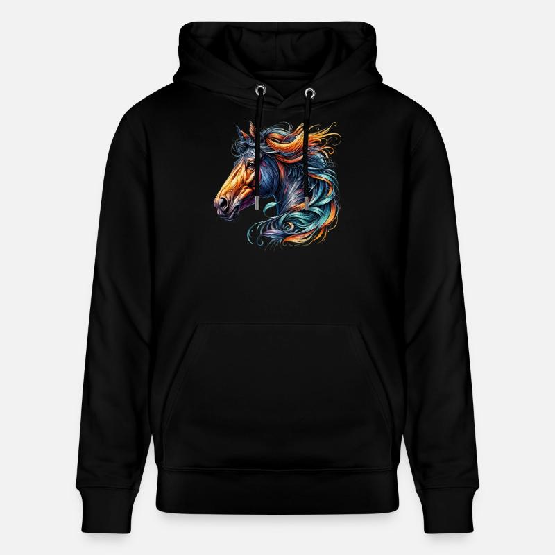 Cheval - Sweat à capuche bio CRUISER Stanley/Stella Unisexe - noir