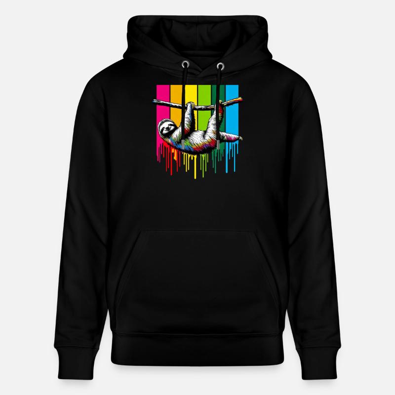 Faultier - Stanley/Stella Unisex Bio-Hoodie CRUISER  - Schwarz