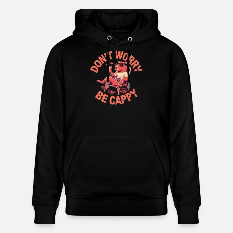 Capybara Cochon d’Inde Capybara - Sweat à capuche bio CRUISER Stanley/Stella Unisexe - noir