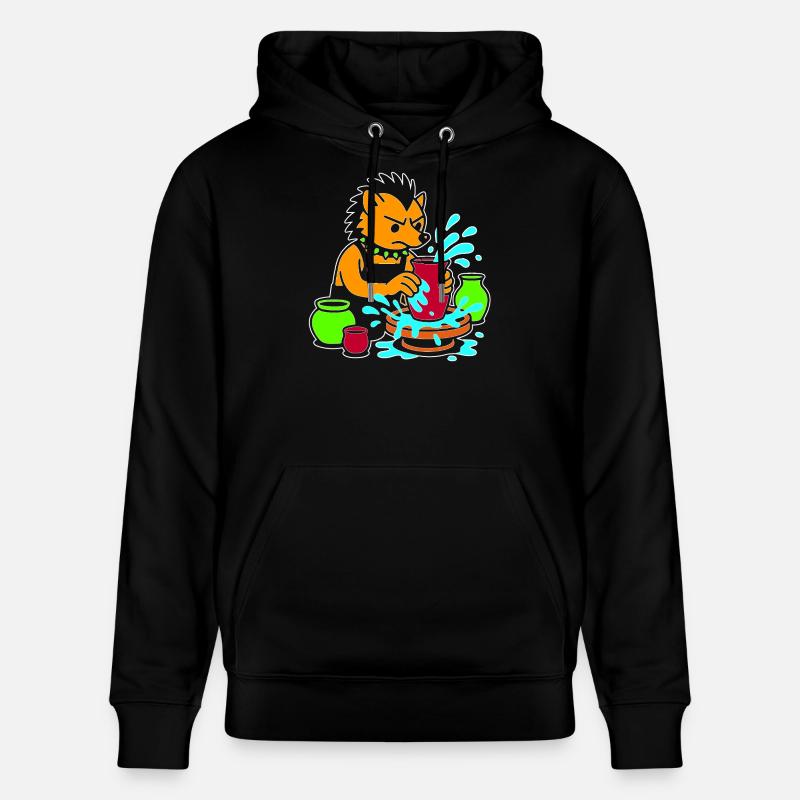 Splash de chiot de poterie - Sweat à capuche bio CRUISER Stanley/Stella Unisexe - noir