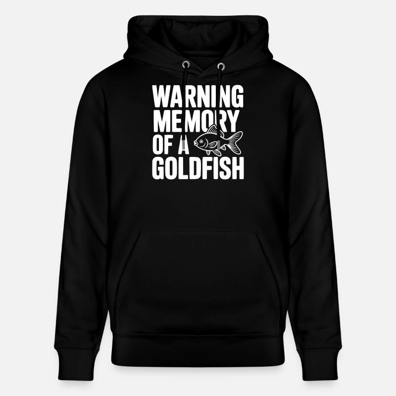 Warnerinnerung an einen Goldfisch - Stanley/Stella Unisex Bio-Hoodie CRUISER - Schwarz