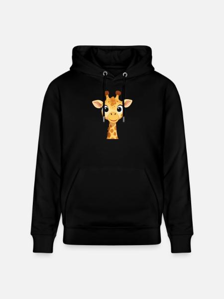 funny giraffe gift - Stanley/Stella CRUISER Unisex Organic Hoodie - black