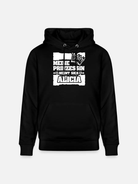 Geschenk für Alicia - Stanley/Stella Unisex Bio-Hoodie CRUISER  - Schwarz