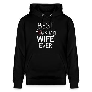 Best Wife Ever, Valentine's Day - Stanley/Stella CRUISER Unisex Organic Hoodie - black - Front - Alina (178cm) & Michal (187cm)