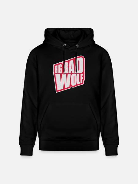 big bad wolf quote - Stanley/Stella CRUISER Unisex Organic Hoodie - black