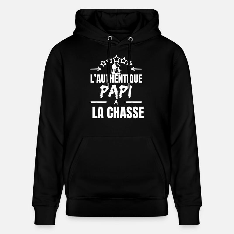 L 'AUTHENTIQUE PAPI CHASSEUR - Sweat à capuche bio CRUISER Stanley/Stella Unisexe - noir