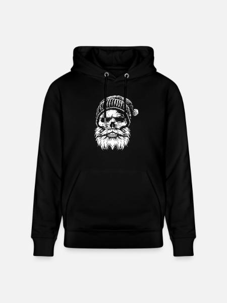Lumberjack Skull - Stanley/Stella CRUISER Unisex Organic Hoodie - black