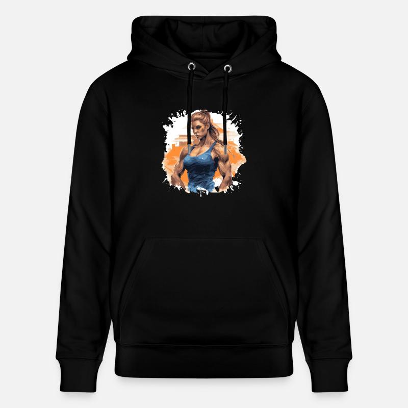 Fitness Muscles Bodybuilder - Sweat à capuche bio CRUISER Stanley/Stella Unisexe - noir