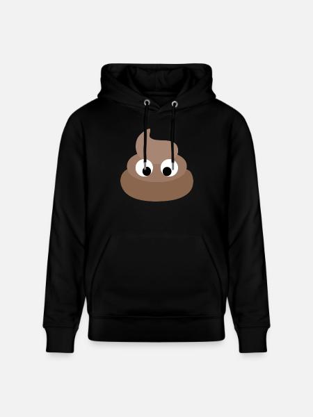 Poop Emoji Poop Pile - Stanley/Stella CRUISER Unisex Organic Hoodie - black