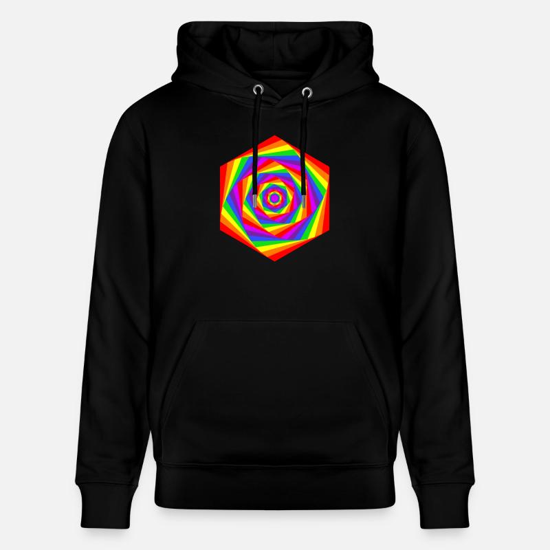 arc en ciel Hexagone - Sweat à capuche bio CRUISER Stanley/Stella Unisexe - noir