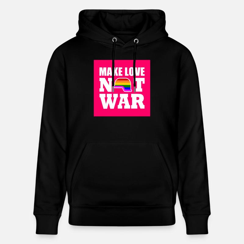 Make love not war - Sweat à capuche bio CRUISER Stanley/Stella Unisexe - noir