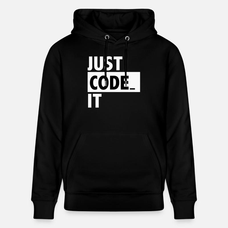 just code it - Stanley/Stella CRUISER Unisex Organic Hoodie - black