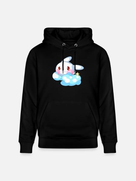 Rabbit cute kids - Stanley/Stella CRUISER Unisex Organic Hoodie - black