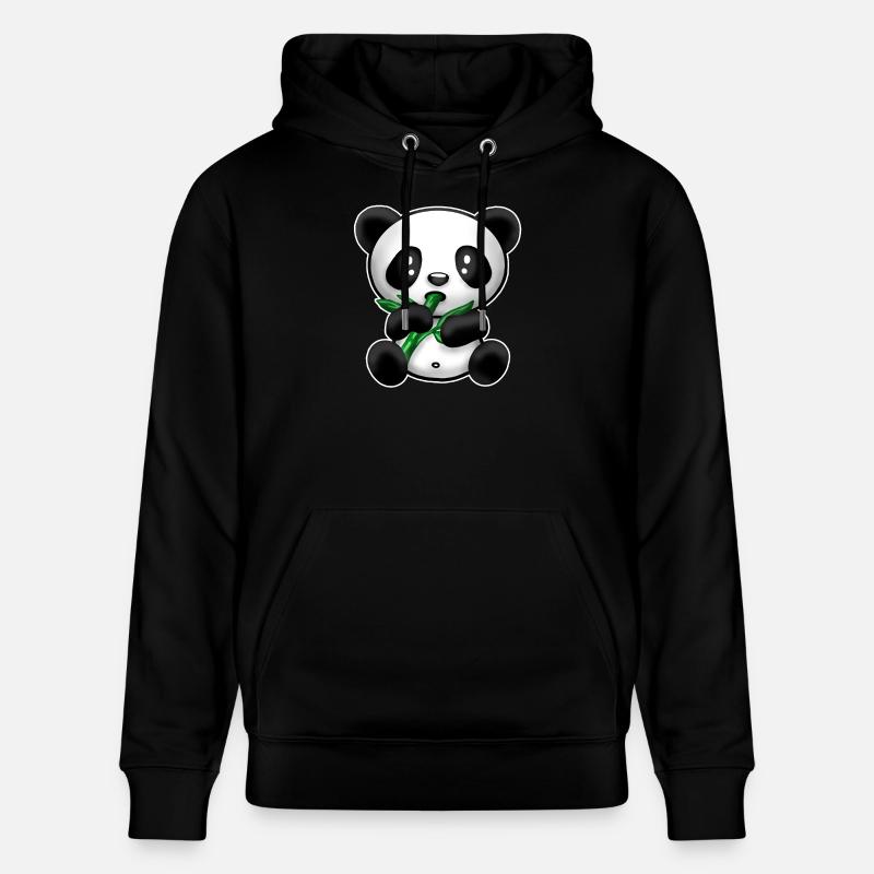 Panda avec du bambou - Sweat à capuche bio CRUISER Stanley/Stella Unisexe - noir