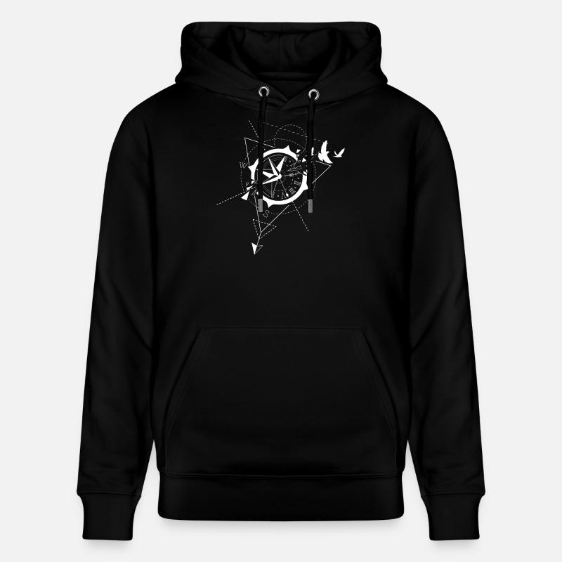 Kompass - Stanley/Stella Unisex Bio-Hoodie CRUISER  - Schwarz