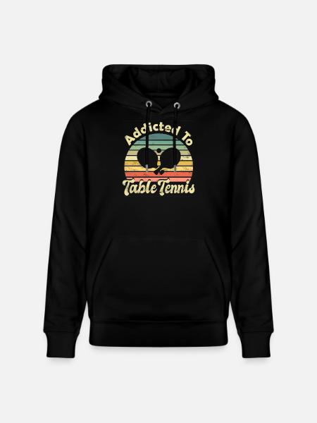Tischtennis Ping Pong - Stanley/Stella Unisex Bio-Hoodie CRUISER - Schwarz