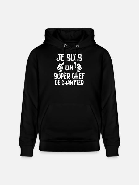 chantier, chef de chantier - Sweat à capuche bio CRUISER Stanley/Stella Unisexe - noir