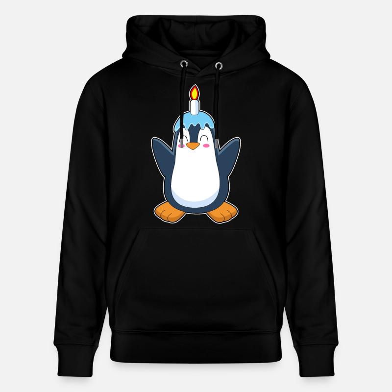 Bougie d’anniversaire Pingouin - Sweat à capuche bio CRUISER Stanley/Stella Unisexe - noir