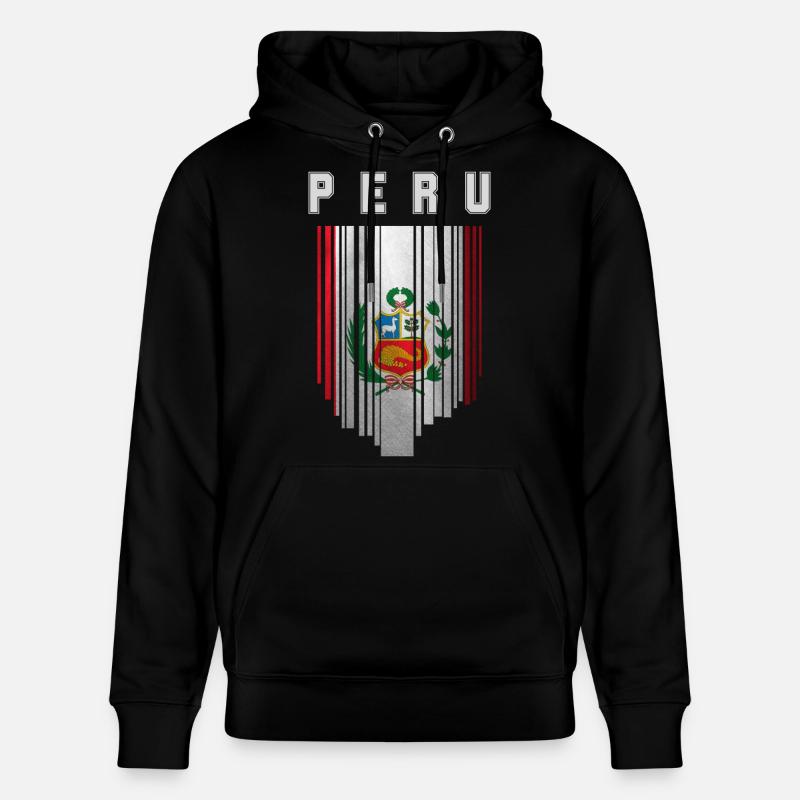 Drapeau du Pérou, fierté péruvienne - Sweat à capuche bio CRUISER Stanley/Stella Unisexe - noir