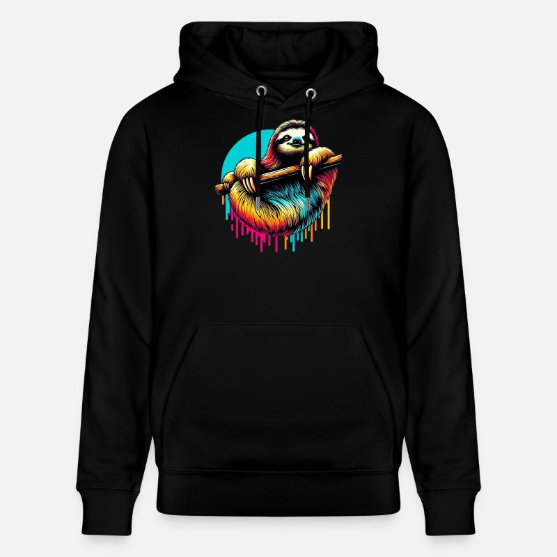 Faultier - Stanley/Stella Unisex Bio-Hoodie CRUISER - Schwarz