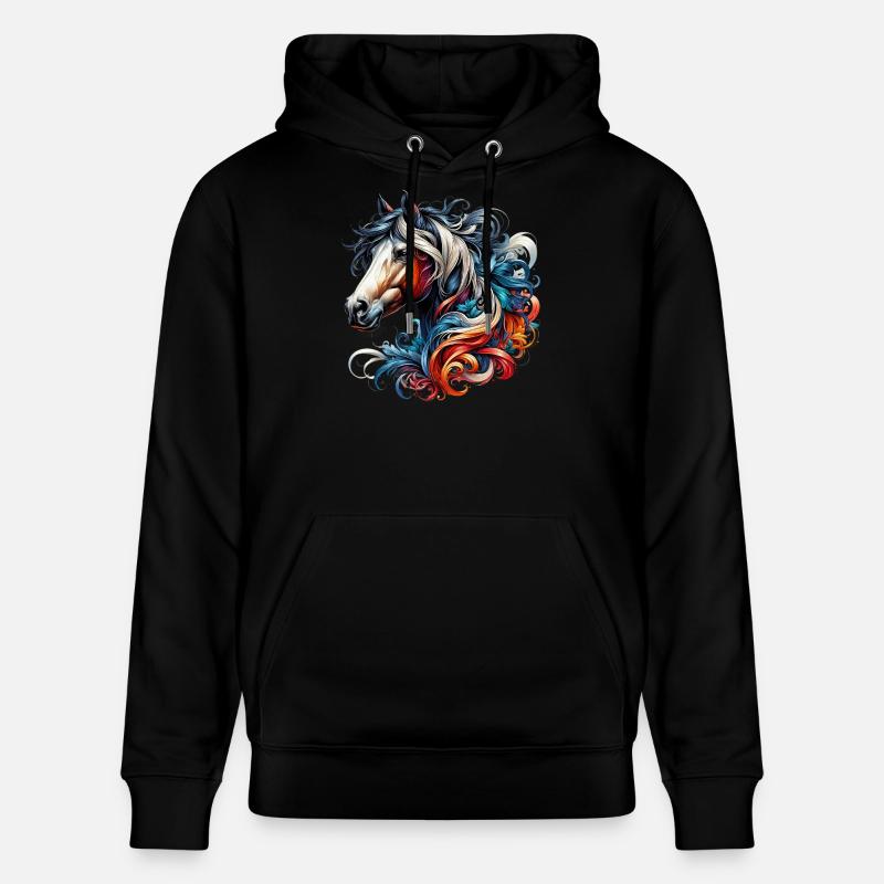 Pferd - Stanley/Stella Unisex Bio-Hoodie CRUISER - Schwarz