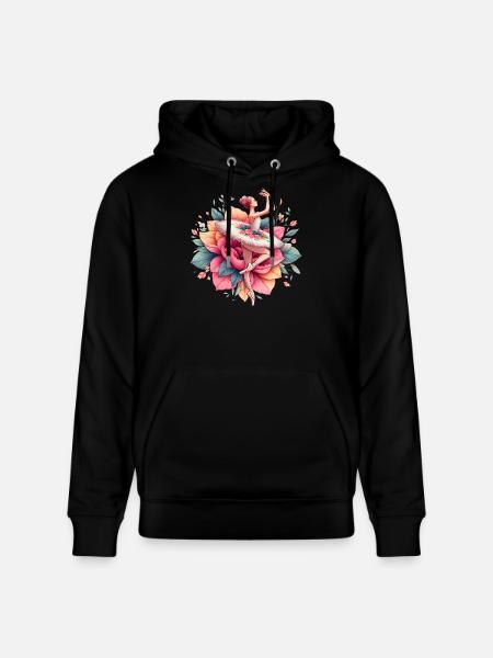 Ballet dancer with tutu - Stanley/Stella CRUISER Unisex Organic Hoodie - black