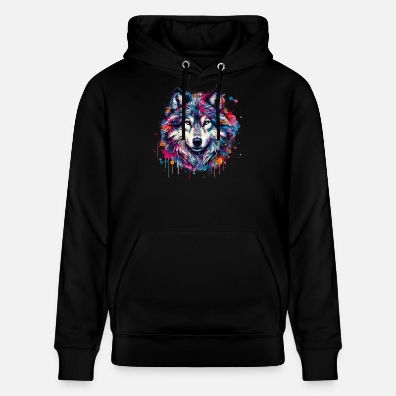 Wolf - Stanley/Stella Unisex Bio-Hoodie CRUISER - Schwarz
