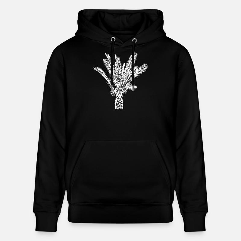 Palmier Blanc - Sweat à capuche bio CRUISER Stanley/Stella Unisexe - noir